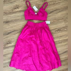 Women's Picnic Midi A-Line Skirt - plus matching crop top. please note sizes